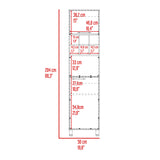 Alacena Attica Duna y Blanco 50x204cm Con Dos Puertas - ALACENAS Y MUEBLES MICROONDAS | Bylmo