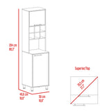 Alacena Attica Duna y Blanco 50x204cm Con Dos Puertas - ALACENAS Y MUEBLES MICROONDAS | Bylmo