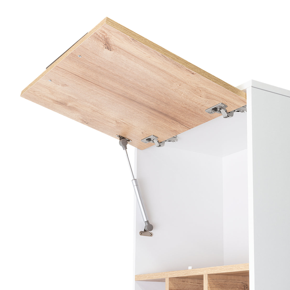 Alacena Attica Duna y Blanco 50x204cm Con Dos Puertas - ALACENAS Y MUEBLES MICROONDAS | Bylmo