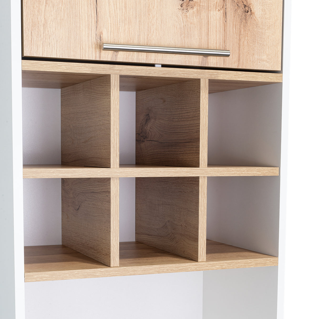 Alacena Attica Duna y Blanco 50x204cm Con Dos Puertas - ALACENAS Y MUEBLES MICROONDAS | Bylmo