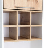 Alacena Attica Duna y Blanco 50x204cm Con Dos Puertas - ALACENAS Y MUEBLES MICROONDAS | Bylmo