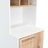 Alacena Attica Duna y Blanco 50x204cm Con Dos Puertas - ALACENAS Y MUEBLES MICROONDAS | Bylmo