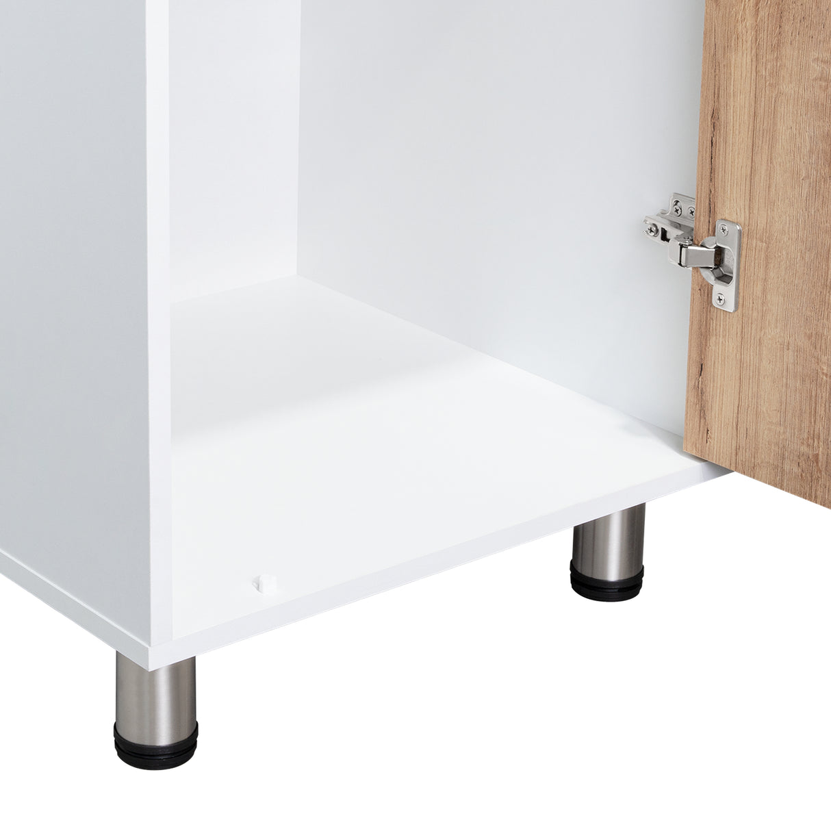 Alacena Attica Duna y Blanco 50x204cm Con Dos Puertas - ALACENAS Y MUEBLES MICROONDAS | Bylmo