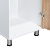 Alacena Attica Duna y Blanco 50x204cm Con Dos Puertas - ALACENAS Y MUEBLES MICROONDAS | Bylmo