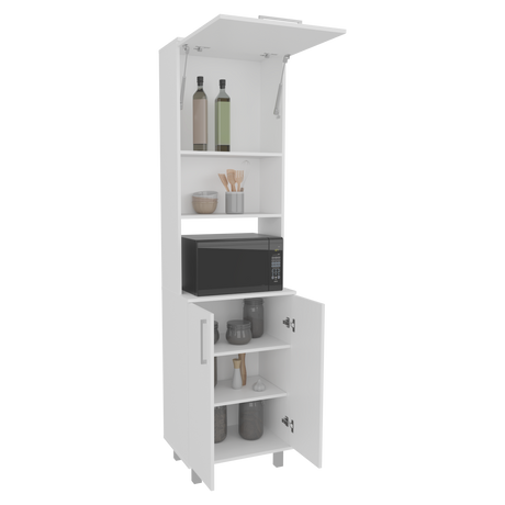 Alacena Bombona Blanco 55.2x204cm Con Dos Puertas - ALACENAS Y MUEBLES MICROONDAS | Bylmo