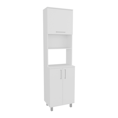 Alacena Bombona Blanco 55.2x204cm Con Dos Puertas - ALACENAS Y MUEBLES MICROONDAS | Bylmo
