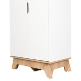 Módulo Microondas Bi Color Blanco y Duna 65x170.6cm Con Cuatro Puertas - ALACENAS Y MUEBLES MICROONDAS | Bylmo