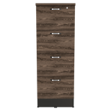 Archivador Home Office Coñac y Wengue 47.5x132.2cm Con Cuatro Cajonres - ARCHIVADORES | Bylmo