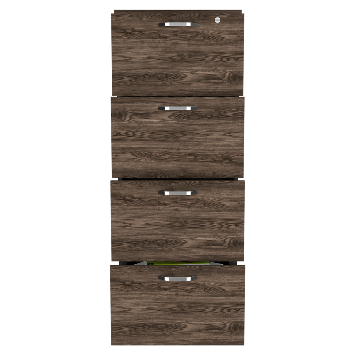 Archivador Home Office Coñac y Wengue 47.5x132.2cm Con Cuatro Cajonres - ARCHIVADORES | Bylmo