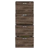 Archivador Home Office Coñac y Wengue 47.5x132.2cm Con Cuatro Cajonres - ARCHIVADORES | Bylmo