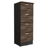 Archivador Home Office Coñac y Wengue 47.5x132.2cm Con Cuatro Cajonres - ARCHIVADORES | Bylmo