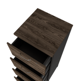 Archivador Home Office Coñac y Wengue 47.5x132.2cm Con Cuatro Cajonres - ARCHIVADORES | Bylmo