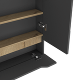 Gabinete de Baño Rectangular Laurent Plomo y Duna 60x62cm Con Espejo y Dos Entrepaños - GABINETES DE BANHO | Bylmo