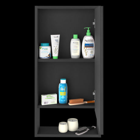 Gabinete de Baño Rectangular Mariana Wengue 45.5x90cm Con Espejo y Dos Entrepaños - GABINETES DE BANHO | Bylmo