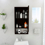 Gabinete de Baño Rectangular Mariana Wengue 45.5x90cm Con Espejo y Dos Entrepaños - GABINETES DE BANHO | Bylmo