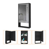 Gabinete de Baño Rectangular Mariana Wengue 45.5x90cm Con Espejo y Dos Entrepaños - GABINETES DE BANHO | Bylmo