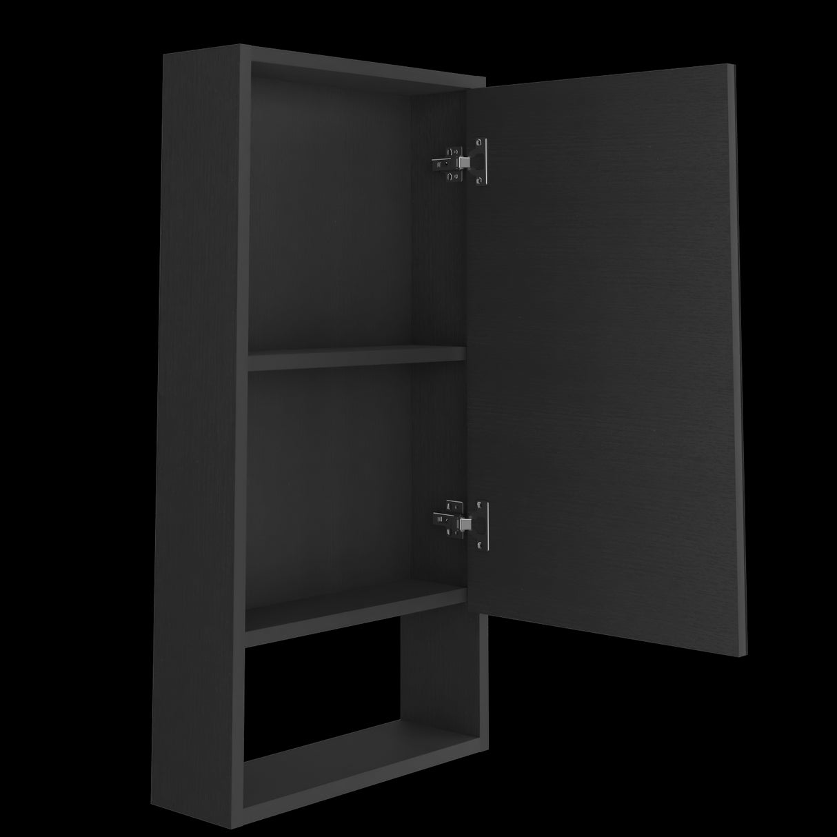 Gabinete de Baño Rectangular Mariana Wengue 45.5x90cm Con Espejo y Dos Entrepaños - GABINETES DE BANHO | Bylmo