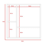 Gabinete de Baño Rectangular Sines Duna 60x60cm Con Espejo y Dos Entrepaños - GABINETES DE BANHO | Bylmo