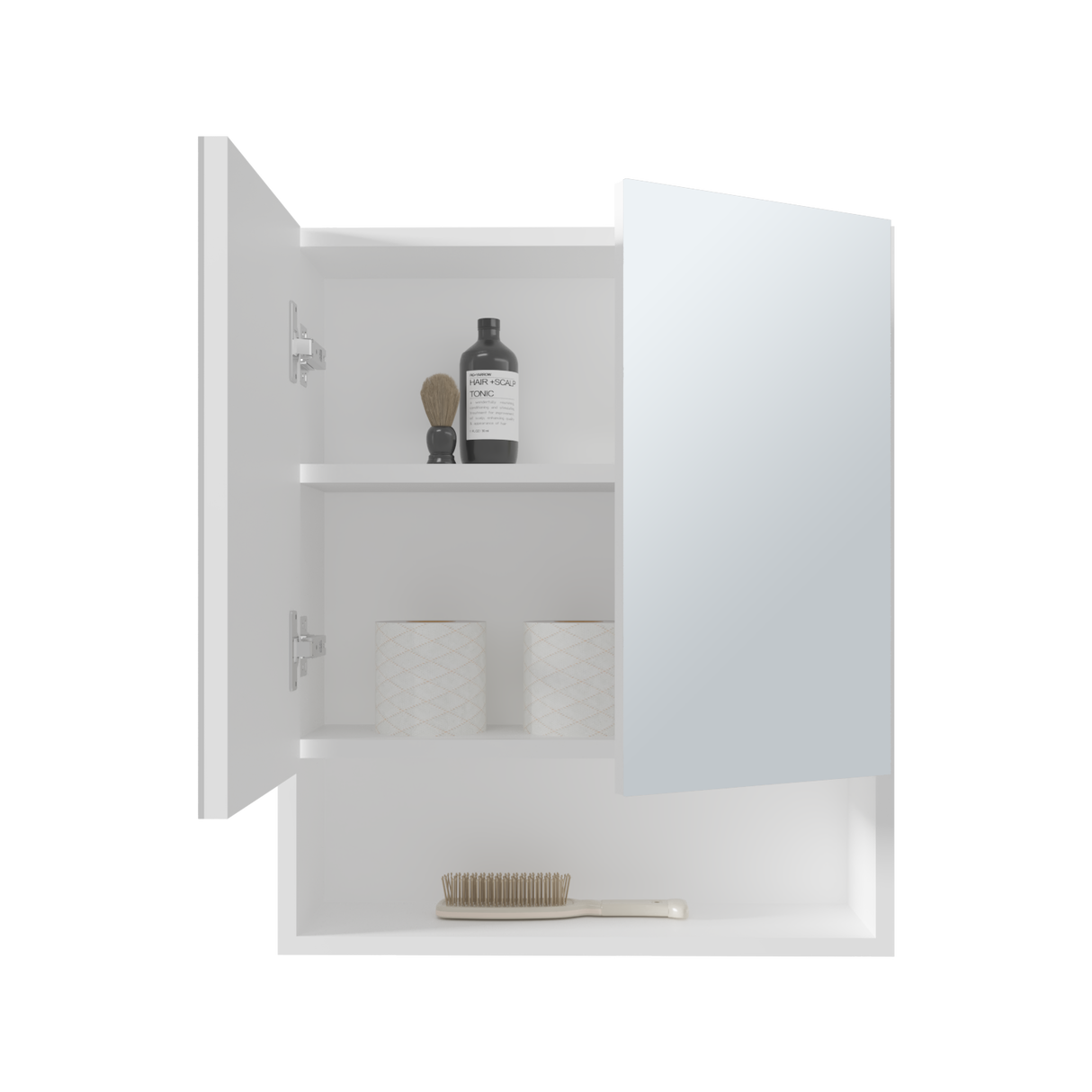 Gabinete de Baño Rectangular Wanna Blanco 50x59.1cm Con Espejo y Dos Entrepaños - GABINETES DE BANHO | Bylmo