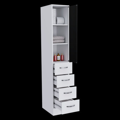 Torre de Baño Vanguard Blanco 30.4x173.45cm Con Patas - MUEBLES DE ASEO Y ROPAS | Bylmo