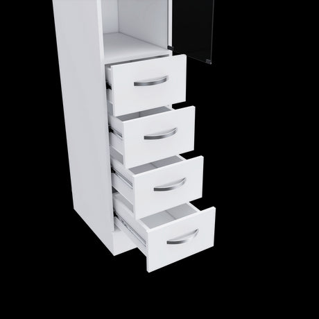 Torre de Baño Vanguard Blanco 30.4x173.45cm Con Patas - MUEBLES DE ASEO Y ROPAS | Bylmo