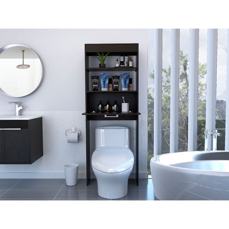 Organizador de Baño Manchester Wengue 63.2x170.6cm Con Patas y Dos Entrepaños - OTROS MUEBLES PARA BANHO | Bylmo
