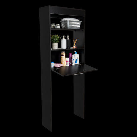 Organizador de Baño Manchester Wengue 63.2x170.6cm Con Patas y Dos Entrepaños - OTROS MUEBLES PARA BANHO | Bylmo
