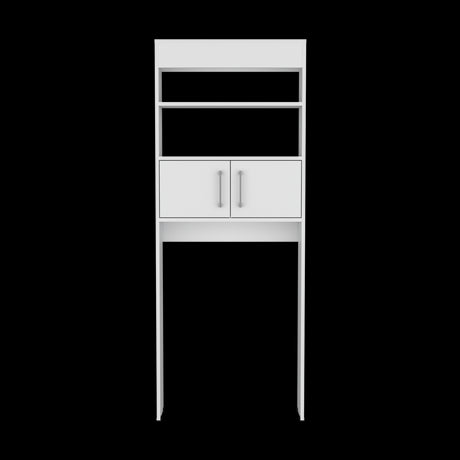Organizador de Baño Madrid Blanco 62.4x160cm Con Patas y Dos Entrepaños - OTROS MUEBLES PARA BANHO | Bylmo