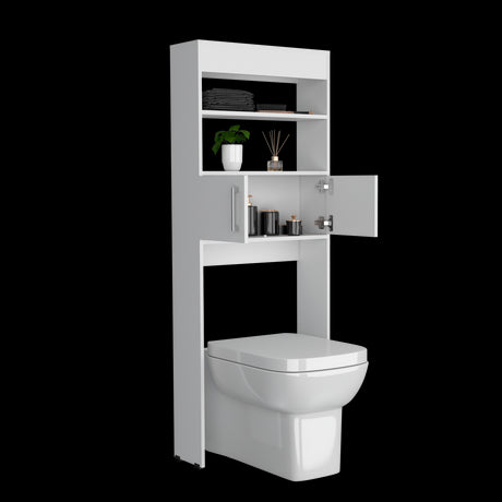 Organizador de Baño Madrid Blanco 62.4x160cm Con Patas y Dos Entrepaños - OTROS MUEBLES PARA BANHO | Bylmo