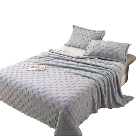 Cobija Ártica Fondo Entero Blanco Y Gris 200x230cm Muy Suave y Ligera - COBIJAS Y MANTAS | Bylmo