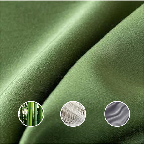 Sabana Bamboo Verde Oliva 180x200cm Fondo Entero de 400 Hilos - SABANAS | Bylmo