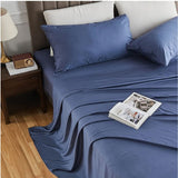 Sabana Bamboo Azul 180x200cm Fondo Entero de 230 Hilos - SABANAS | Bylmo
