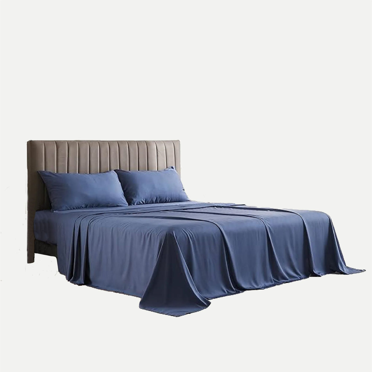 Sabana Bamboo Azul 160x200cm Fondo Entero de 230 Hilos - SABANAS | Bylmo