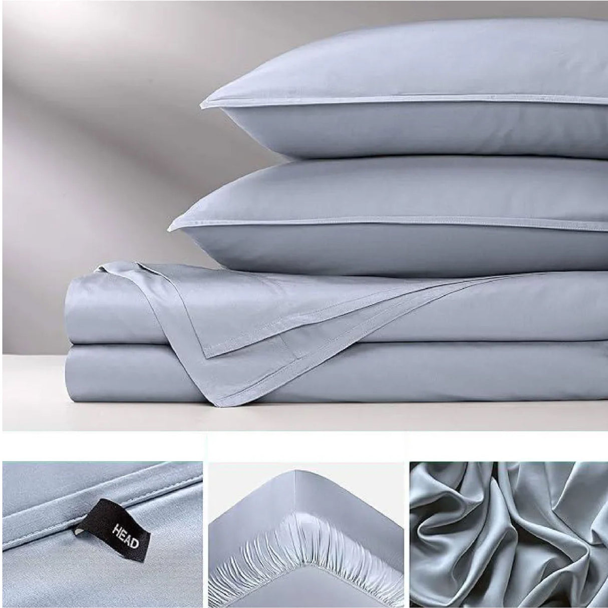 Sabana Bamboo Gris Claro 220x220cm Fondo Entero de 230 Hilos - SABANAS | Bylmo