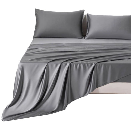 Sabana Bamboo Gris Oscuro 220x220cm Fondo Entero de 230 Hilos - SABANAS | Bylmo