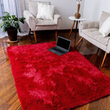 Tapete de Sala Terciopelo Rojo y Blanco 200x150cm Fondo Entero - TAPETES Y ALFOMBRAS | Bylmo