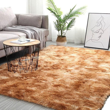 Tapete de Sala Terciopelo Naranja Pardo 200x150cm Fondo Entero - TAPETES Y ALFOMBRAS | Bylmo