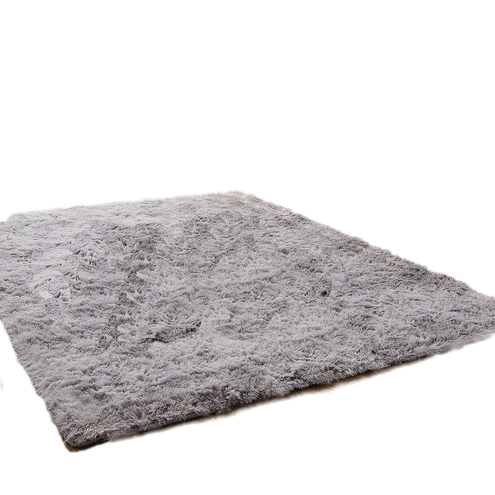 Tapete de Sala Terciopelo Gris Celeste 100x150cm Fondo Entero - TAPETES Y ALFOMBRAS | Bylmo