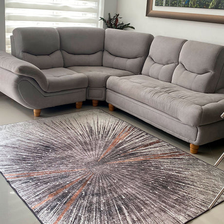 Tapete de Sala Persa Gris 200x150cm de Lineas - TAPETES Y ALFOMBRAS | Bylmo