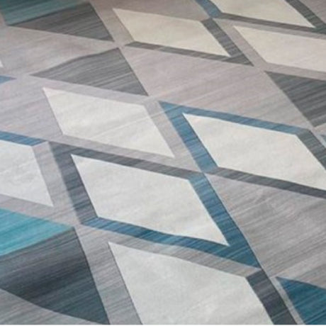 Tapete de Sala Persa Azul y Blanco 200x150cm de Rombos - TAPETES Y ALFOMBRAS | Bylmo