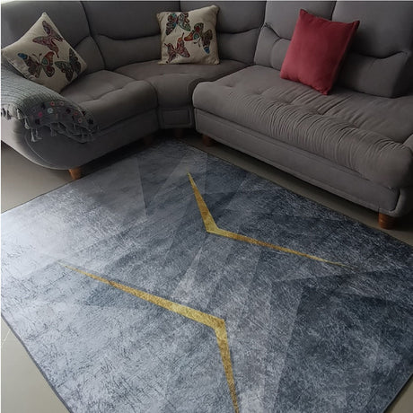 Tapete de Sala Persa Gris y Dorado 200x150cm de Figuras - TAPETES Y ALFOMBRAS | Bylmo