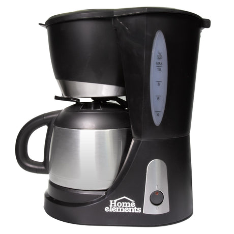 Cafetera Eléctrica Negro y Plateado 19x30cm Con Sistema Antigoteo Para 10 Tazas - CAFETERAS ELECTRICAS | Bylmo