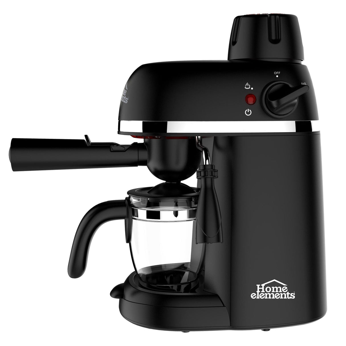 Cafetera Eléctrica Espresso Negro 20x30cm Con Sistema Antigoteo y Boquilla de Vapor Para 2 Tazas - CAFETERAS ELECTRICAS | Bylmo