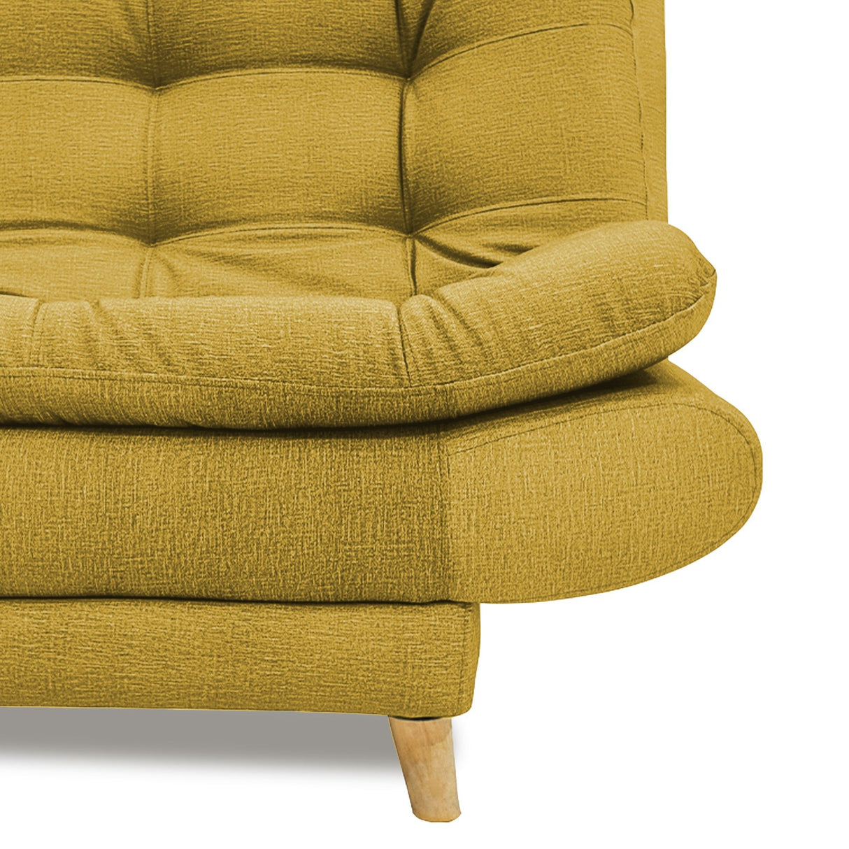 Sofacama Damasco Mostaza 185x40cm De Cuatro Puestos Reclinable Con 2 Cojines Decorativos - SOFAS Y POLTRONAS | Bylmo