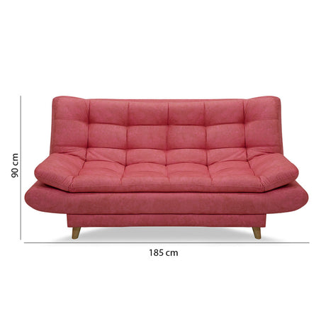 Sofacama Damasco Palo de Rosa 185x40cm De Cuatro Puestos Reclinable - SOFAS Y POLTRONAS | Bylmo