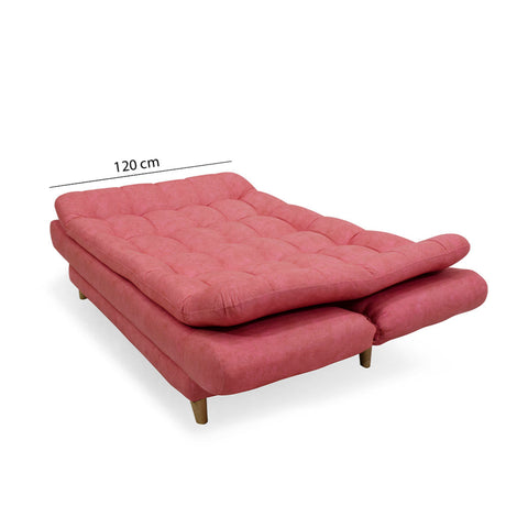 Sofacama Damasco Palo de Rosa 185x40cm De Cuatro Puestos Reclinable - SOFAS Y POLTRONAS | Bylmo