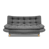 Sofacama Damasco Gris Oscuro 185x40cm De Cuatro Puestos Reclinable Con 2 Cojines Decorativos - SOFAS Y POLTRONAS | Bylmo