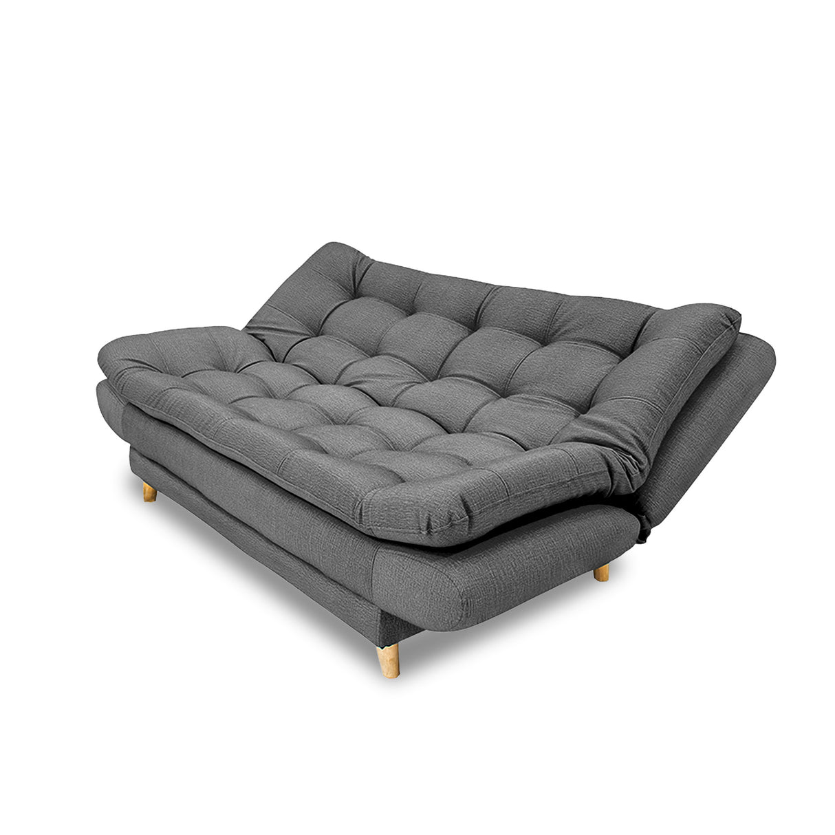 Sofacama Damasco Gris Oscuro 185x40cm De Cuatro Puestos Reclinable Con 2 Cojines Decorativos - SOFAS Y POLTRONAS | Bylmo