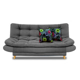 Sofacama Damasco Gris Oscuro 185x40cm De Cuatro Puestos Reclinable Con 2 Cojines Decorativos - SOFAS Y POLTRONAS | Bylmo