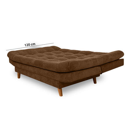 Sofacama Moltochic Cafe Oscuro 185x40cm De Cuatro Puestos Reclinable - SOFAS Y POLTRONAS | Bylmo